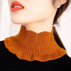 Women's Autumn/Winter Warm Stretch Knit Pullover Neck Warmer Scarf One Size/Orange 3ea