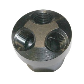 Interstate Pneumatics FPM44 Aluminum Round Manifold - 3 Way Outlet 1/4 Inch NPT Female