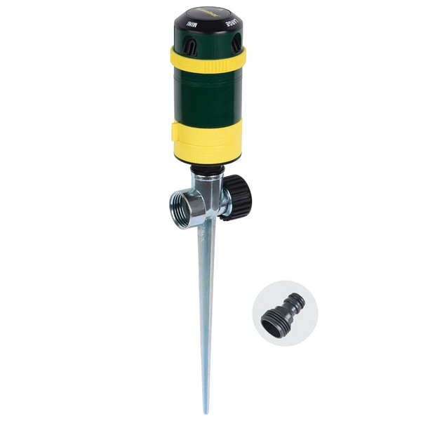 Melnor 65404AMZ Turbo Rotary Sprinkler on Step Spike, 4-Pattern, QuickConnect
