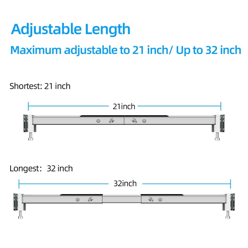 Qualward Undermount Sink Supports Brackets,Adjustable Undermount Sink Support, Stainless Steel