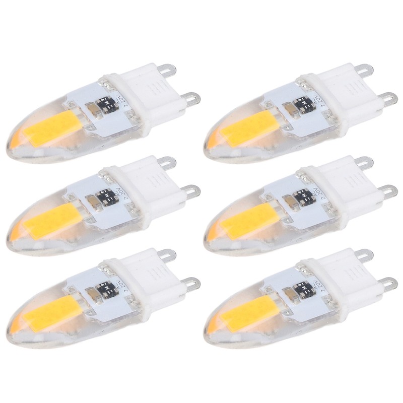 6PCS G9 LED COB Light Bulb 500LM Ceiling Lamp Bulb