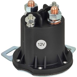 XYZIL 12V Solenoid Relay Switch 684-1241-012 Compatible with Trombetta 4 Terminals Contactor Continuous Duty Sealed Design 90 Degree Bracket Universal