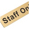 Caledonia Signs 59080 Staff Only Label, Engraved Brass Effect Pvc,