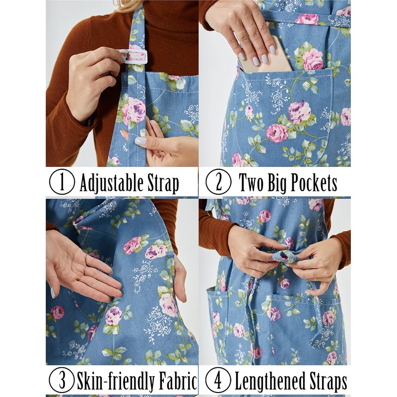 APRONNER 3 PCS Cooking kitchen Baking Aprons for Women with