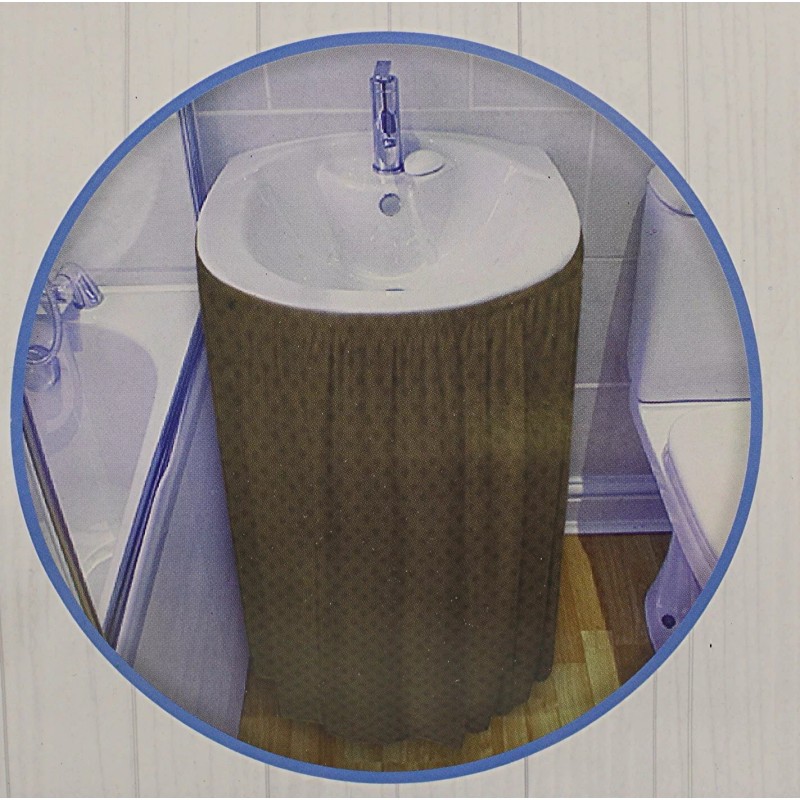Home Collections Fabric Sink Skirt Bathroom Decor 100% Waterproof Self