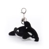 Apricot Lamb Killer Whale Soft Cuddly Keychain, Plush Toys Stuffed