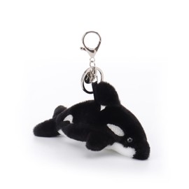 Apricot Lamb Killer Whale Soft Cuddly Keychain, Plush Toys Stuffed Keychain for Kids Backpack, Purse, 5.5 Inches