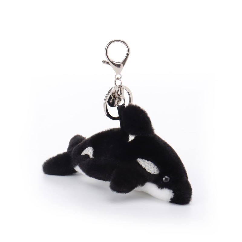 Apricot Lamb Killer Whale Soft Cuddly Keychain, Plush Toys Stuffed