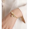 RIMAYZI 14K Gold Plated Charm Bracelet for Women, Women's Charm