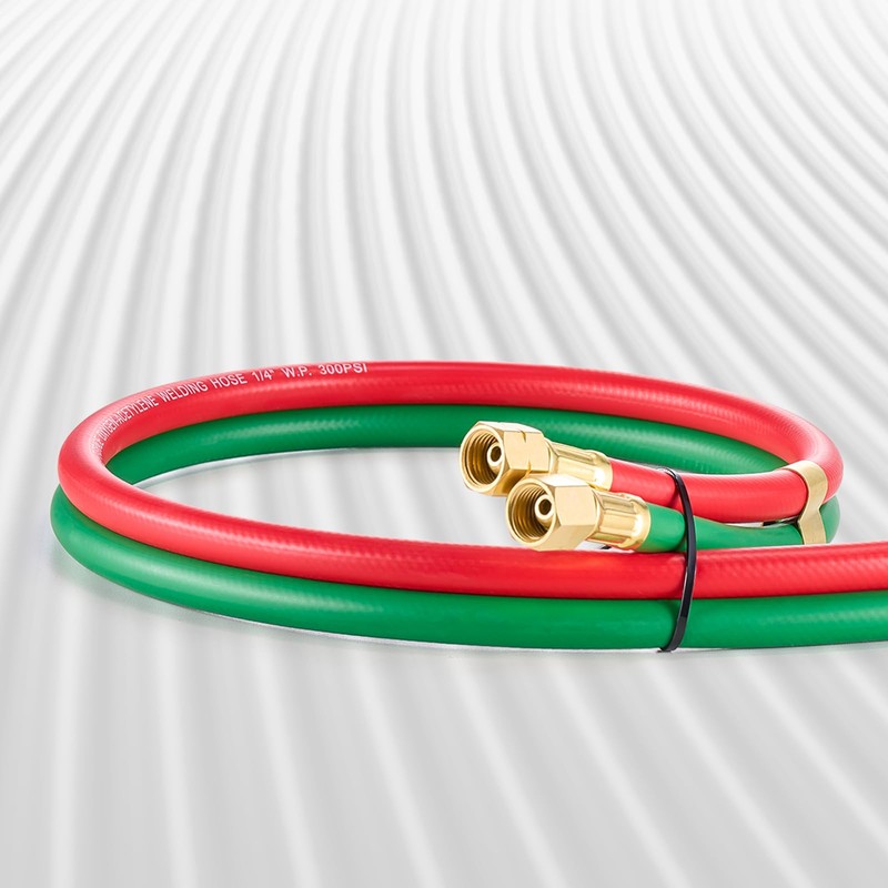 VEVOR Oxygen Acetylene Hose, 1/4-Inch x 25FT Oxy Acetylene Hose