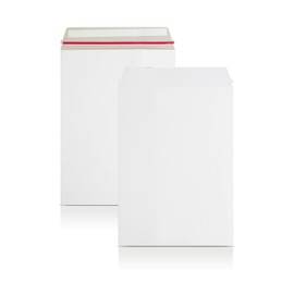 AKAR A4/C4-324x229mm - [Pack of 10] Premium White All Board Envelopes Calendar Board Card Backed envelopes White Board envelopes Peel Seal Card Envelope hardback Envelope