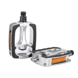 HSUYUN 1 Pair Bicycle Pedals with Reflective Strips, Non-Slip Rubber Pad Bicycle Pedals Trekking, Aluminium Alloy Folding Pedals Bicycle Ebike for Bicycles