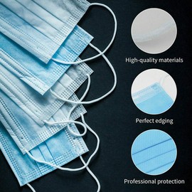 Ouniaodao 10 pieces 3 Layers Anti Droplet Waterproof Windproof Fleece Masks with Ear Loops