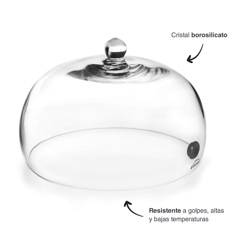 Lacor - 61816 Magic Food Smoker Bell, Glass Lid with