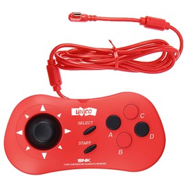UNICO SNK MVS Mini Gamepad Red, SNK Classic Wired Game Controller for SNK Mini and NEOGEO Arcade Stick Pro