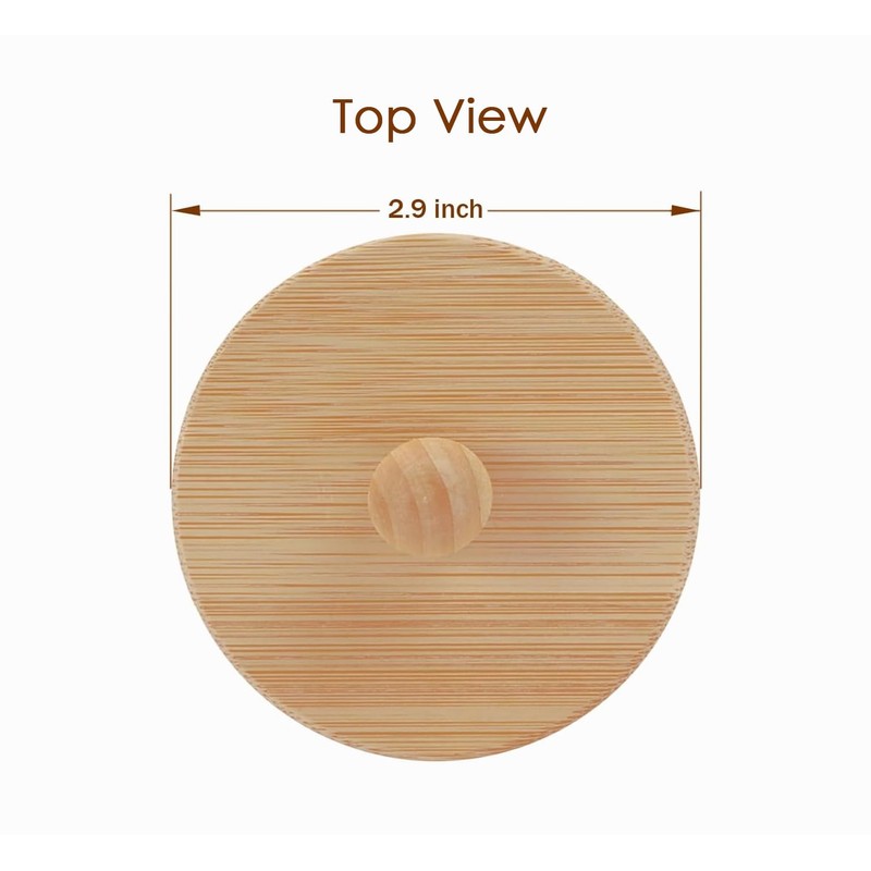 Bamboo Lid for Chemex Coffee Makers 3/6/8/10 Cup, Innovative Design,