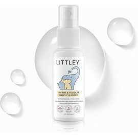 Littley Infant & Toddler Hand Cleanser with Hypochlorous Acid, Gently Cleans Dirt & Germs, Non-Toxic & Alcohol-Free, Safe for Sensitive Skin, 2oz Travel-Size Spray Bottle