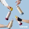 CAROTE 2-Pack Insulated Stainless Steel Water Bottles, One Click Open