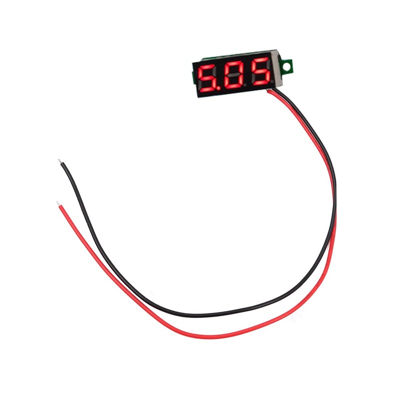 Tiardey 2pcs Voltage Tester,2.5V-30V Mini Digital DC Voltmeter with 0.28