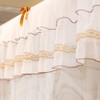 KIMISS Bed Curtain Bed Canopy White Polyester Luxury Princess Four