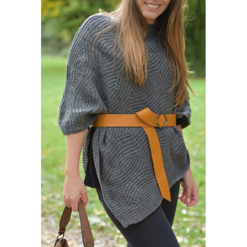 styleBREAKER Women's Plain Waist Belt with Clasp in Horseshoe Shape,