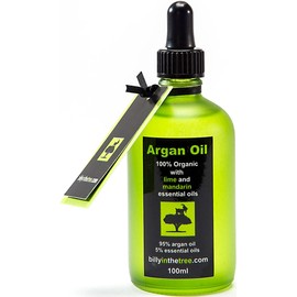 Pure Argan Oil with Lime and Mandarin Essential Oils.100% Organic. 100ml. for Face, Body, Hair.