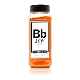 Spiceology – Black & Bleu Cajun Seasoning – Gourmet Blend of Real Bleu Cheese & Blackening Spices – Perfect for Chicken, Steak, Burgers, Seafood & More – 18 oz