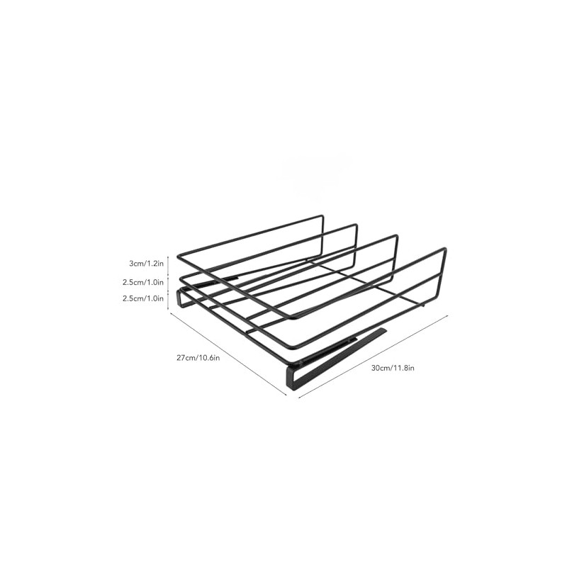 Under Counter Hanging Shelf Layered Design Safe Organizer for Kitchen