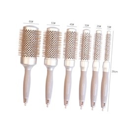 WOONEKY Aluminum Tube Curling Brush 1pc Hair Comb for Women Salon Supplies Detangle Knotted Hair Comfortable Ergonomic Grip for Home Salon