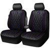 CAR PASS Piping Luxury Faux Leather Two Front Car Seat