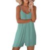snugwind Womens Rompers Casual Sleeveless Spaghetti Strap Shorts with Pockets