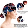 Regro Embroidery Ocean Octopus Scrub Caps Surgical Women with Button