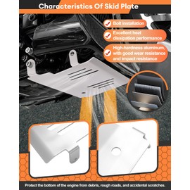 Skid Plate Road Glide,Lower Engine Chassis Protection Guard Compatible for 2024-UP Harley Touring,Road Glide, CVO Road Glide, Street Glide, CVO Street Glide (Silver)