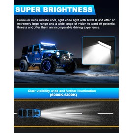 SKYWORLD 18 W LED Spotlight 12 V Car Pack of 2 Waterproof IP67 Offroad LED Headlight Spotlight, LED Work Light 12 Volt for Excavators, Tractors, Forklifts, ATV, Trucks, Off-Road 4 x 4