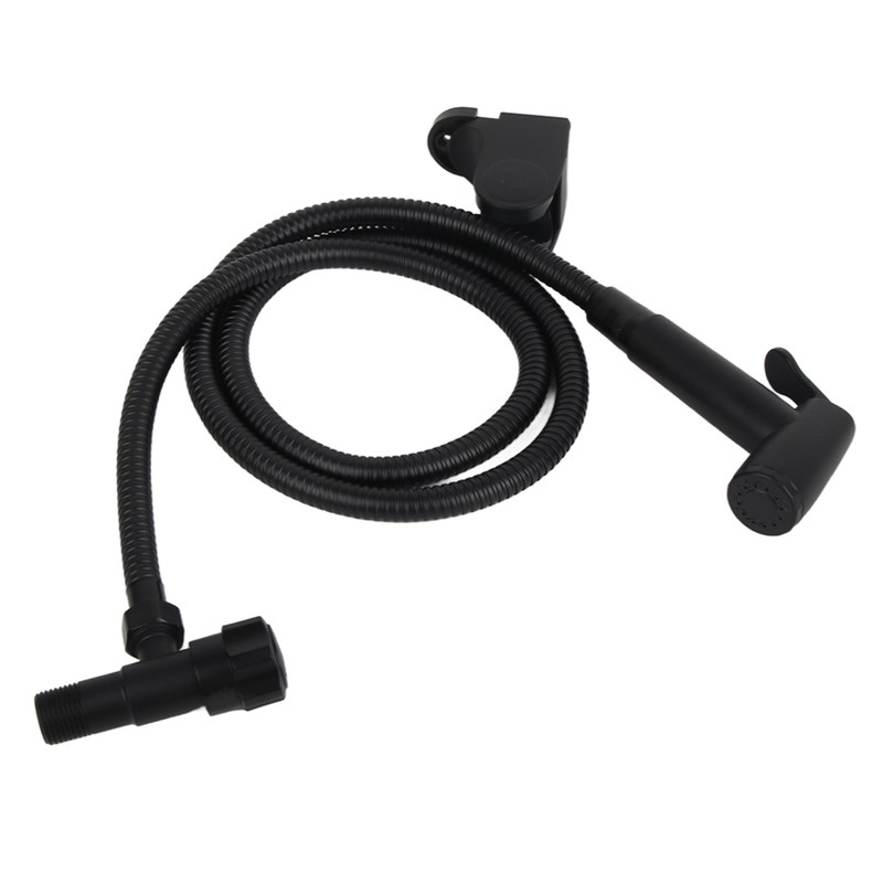 G1/2 Black Stainless Steel Handheld Toilet Bidet Sprayer Set Attachment