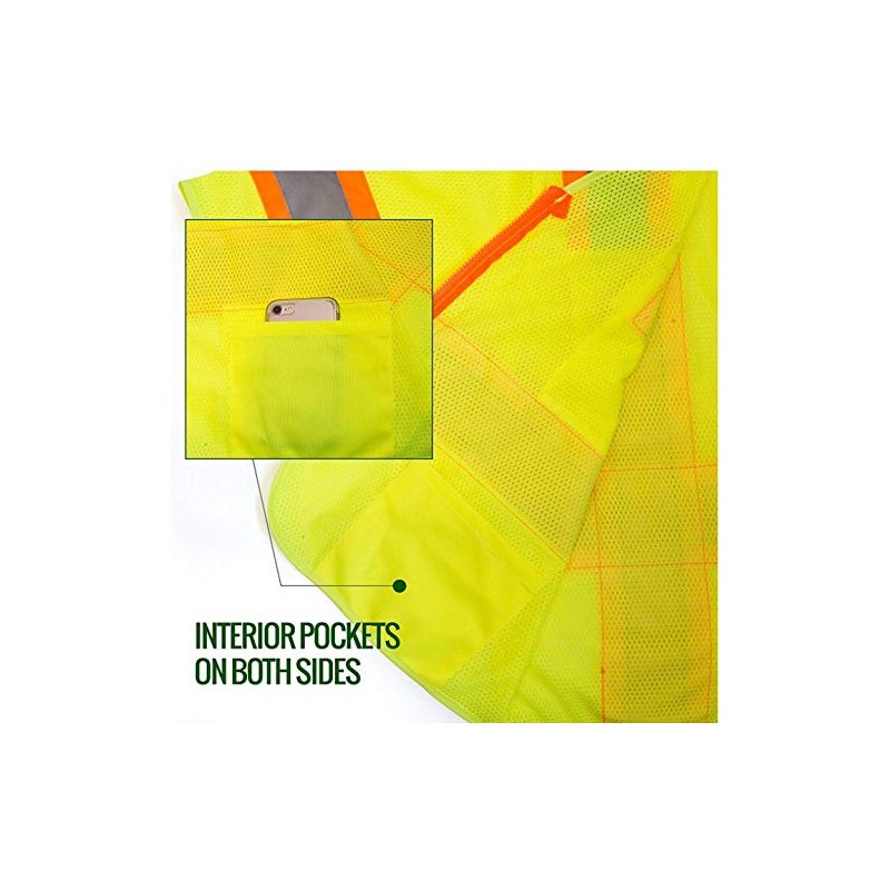 RK SAFETY High Visibility Sleeved Safety Vests with Strips Breathable