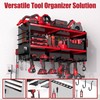 Spampur Power Tool Organizer Wall Mount with 4-Outlet Power Strip,