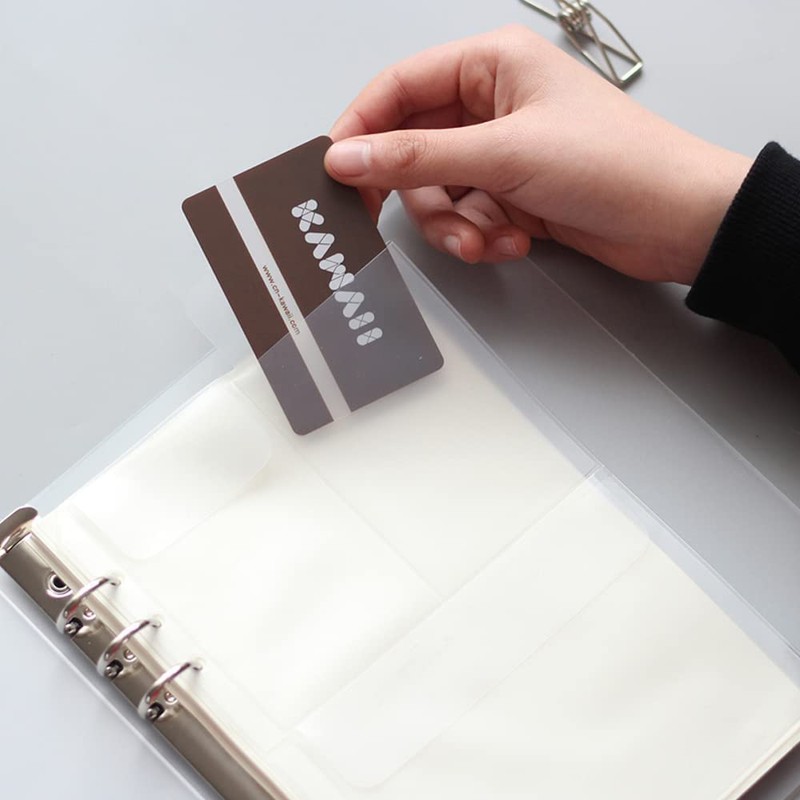 LOORIPRO A5 Personal Organizer Refill, Clear Pocket, Set of 10,