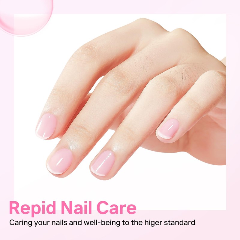 MIZHSE Pink Nail Hardener with Colour Extra Strong Nail Hardener