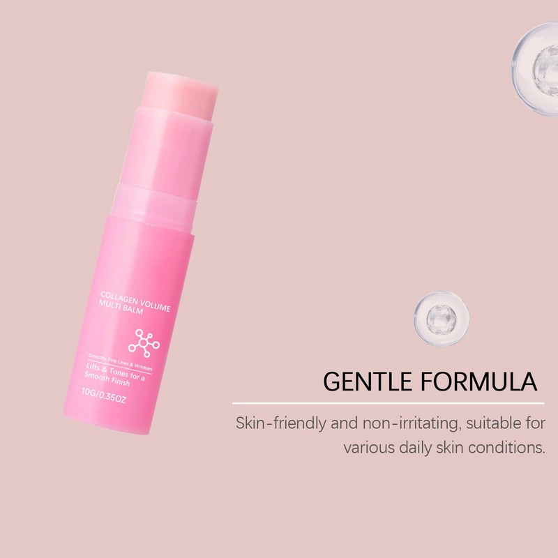 Yooyee Pink Collagen Volume Multi Balm Stick, Firming and Moisturizing,