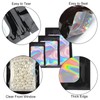 300 Pack 3 Sizes Resealable Mylar Holographic Bags Food Storage