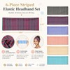 6 Pcs Striped Headbands for Women, Wide Non Slip Cloth