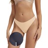 Leovqn Seamless No Camel Proof Thongs Mid Waist No Show