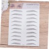 WOONEKY Brow Tool Included Temporary Eyebrow Stickers Black Instant Natural-looking