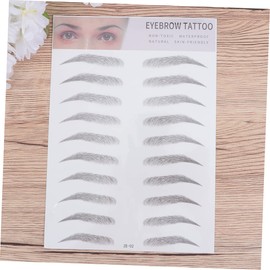 WOONEKY Brow Tool Included Temporary Eyebrow Stickers Black Instant Natural-looking Brows