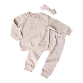 Lila & Jack 3PC Influencer Sweat Suit & Headband Set