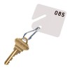 Lucky Line Square Slotted Cabinet Key Tag with Hook &