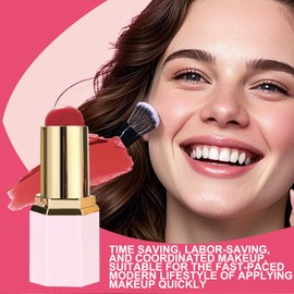 Cream Blush - Hydrating Waterproof Stick Blush - Makeup Supplies for Dry Oily Skin Cheekbones Brow Bone Lip Special Occasions