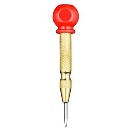 Automatic Center Punch for Metal, Wood, and Plastic - Heavy Duty Knurled Steel Handle - Precision Nail Punch Tool for Machinists, Carpenters, and DIY Enthusiasts - Ideal for Marke, Scribe, and Drill