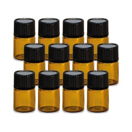 OLEUM VITAE Kit Aplicadores de Aceites Esenciales. 12 Frascos de Vidrio Ámbar con Inserto Cuentagotas. 2ml